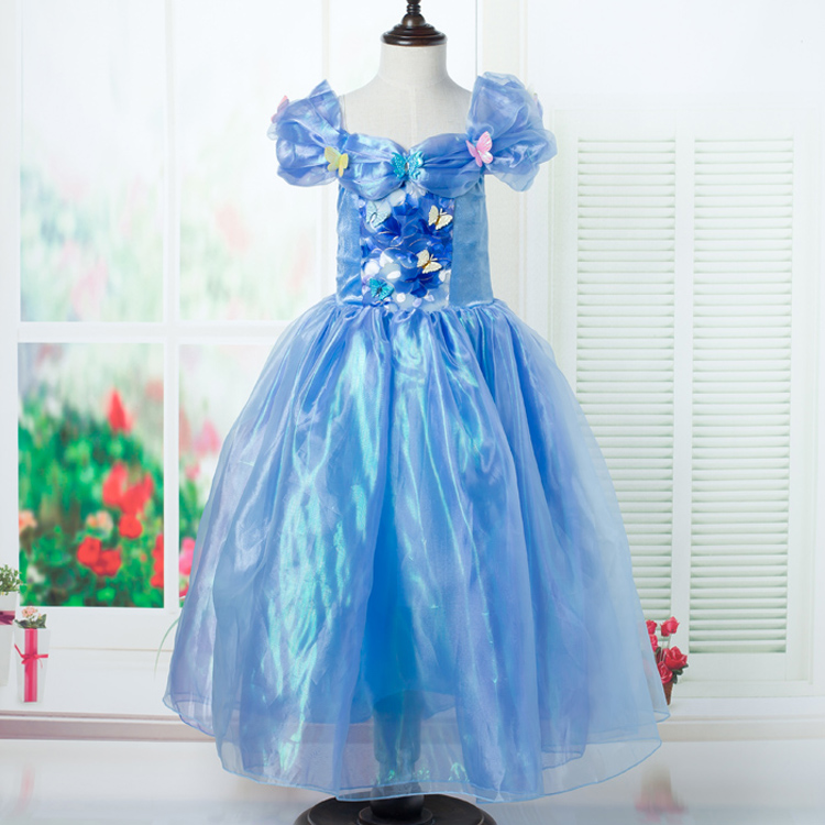 Girls Cinderella Princess  Dress 2015 kids  girl's cinderella Dress for summer children kids baby girls party tutu dress
