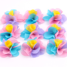 New Arrival Fabric Flowers For Headbands With Flat Back Chiffon Floral DIY Hair Accessories For Hair