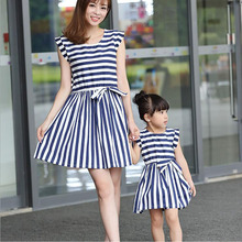 Family Matching Outfits,baby and mom women dress nighty,girl dress, kids pajamas,stripe,Mother and Child dresses,Girls Clothing
