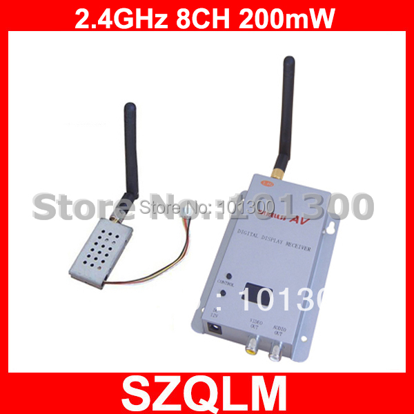 2.4GHz 200mW Wireless Audio Video Transmitter and Receiver Free Shipping