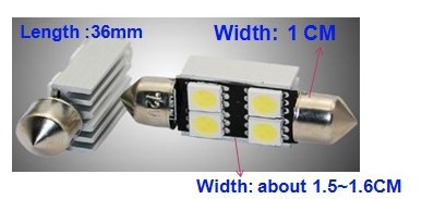 500 X 4SMD 36  5050 72 lumens   Canbus    interieur 