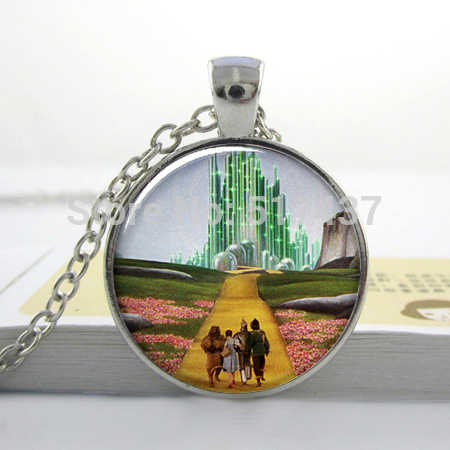 christmas gift yellow brick road oz art pendant necklace christmas gift yellow brick road oz art pendant necklace