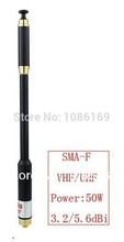 5pcs Black AL-800 Dual Band VHF/UHF 144/430MHz SMA-F High Gain Super High Quality Telescopic Antenna for PRYME Kenwood