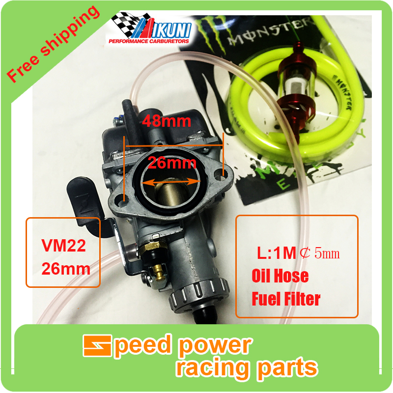 Mikuni Performance VM22 PZ26 26mm Carburetor Fuel hose fuel fliter Carb