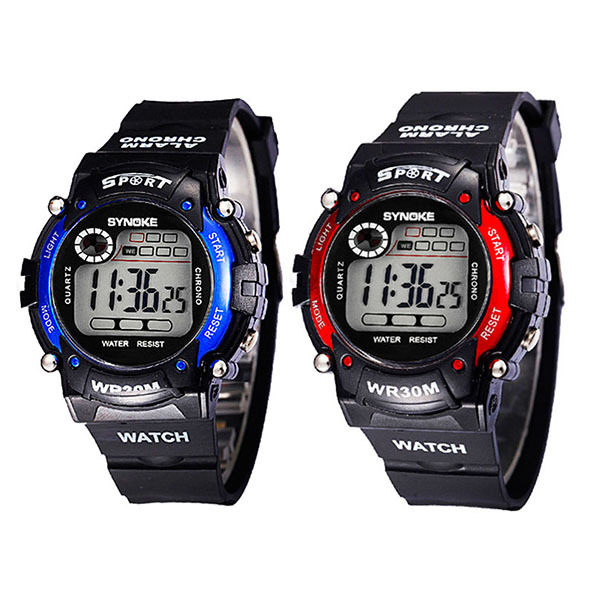 Multifunction LED Digital Waterproof Alarm Kids Child Boy Sports Wrist Watch