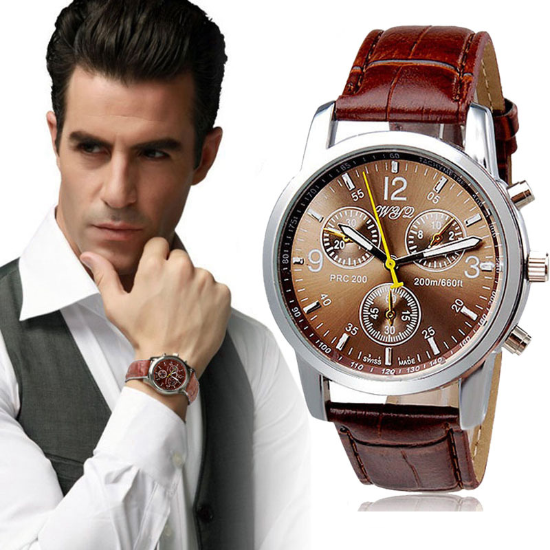 2015 New Quartz Men Watches Fashion Casual Luxury Leather Watch Elegant Sports Out Door Wristwatch relojio