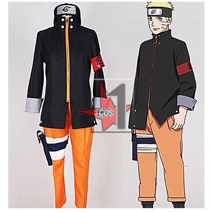 Hot popular Anime  Naruto The theatrical version The Last final words Uzumaki Naruto Black Uniforms Set cosplay costume CN0402