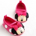 Baby Shoes Cute Mickey Newborn Girls Spring Autumn Toddler Soft Outsole Princess Single Red First Walkers