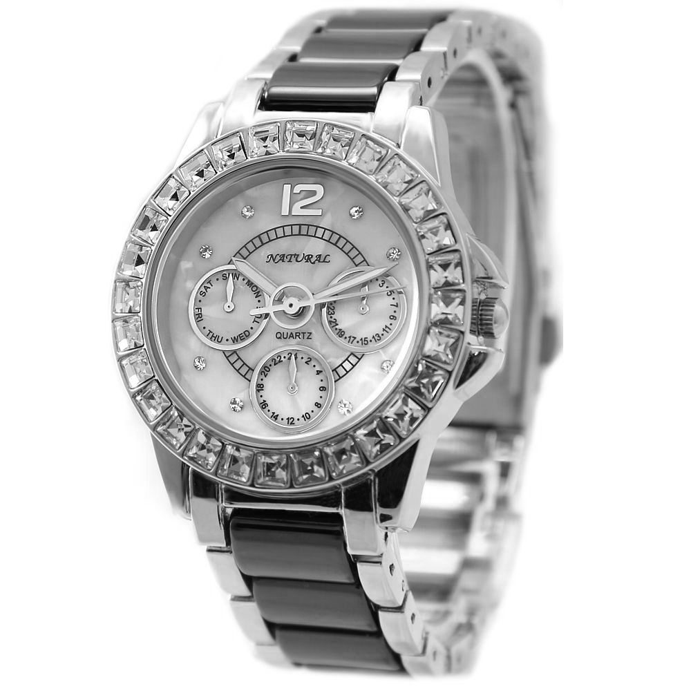 FW830K NATURAL PNP Shiny Silver Watchcase White Dial Ladies Women Bracelet Watch