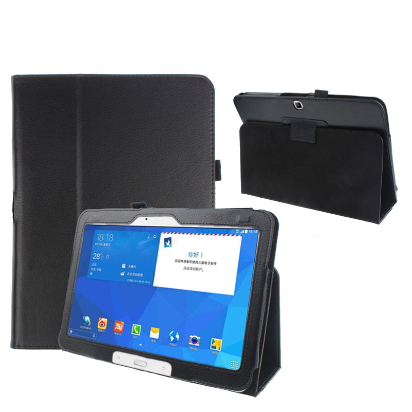 Hot selling Folio Leather Case Cover For Samsung Galaxy Tab 4 10 1 SM T530 Tablet