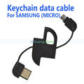 Portable Keychain Data Cable Micro USB Connector Mobile Phone Charging Cable Carry Data Lines For HTC