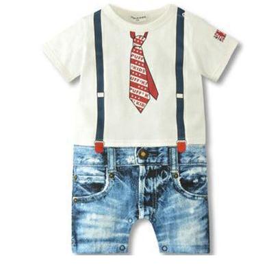2015 new summer style newborn baby rompers boys clothes Tie strap short sleeves cotton overalls pattern