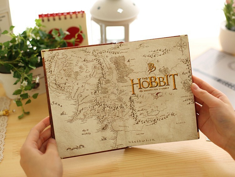 New Hobbit Notebook Vintage Hardcover Notebook for Gift Movie Hobbit Daily Memo Notepad Travel Journal A5 Size Four Designs3