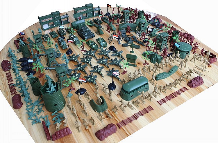 310pcs  set toy soldier World War II military base plastic army boy loves sand table model army