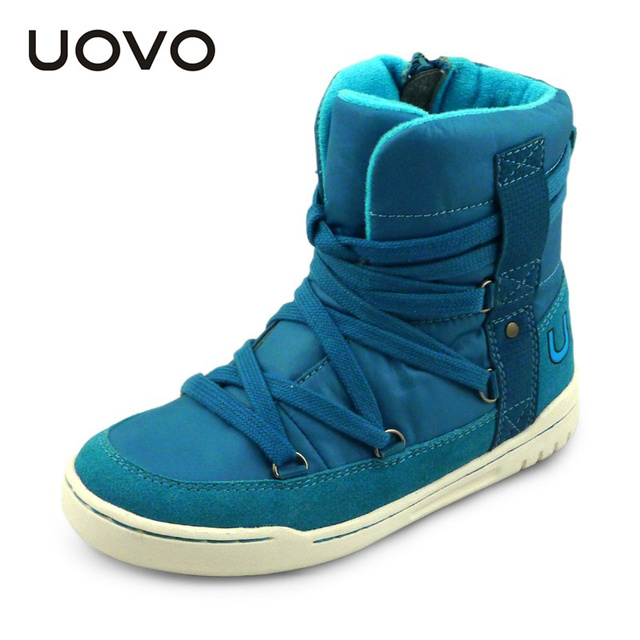 UOVO марка новая мода стиль детей мальчиков и девочек shoes high вырезать зима shoes ботинка шнурок дети спорт shoes для 4-15 лет старый