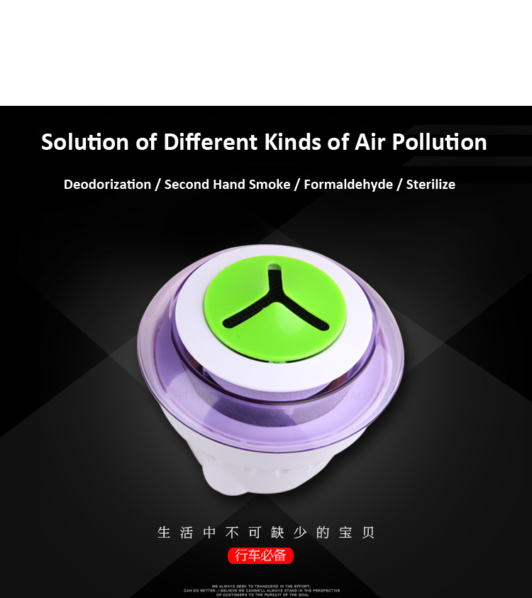 Free Shipping Super Power Mini Air Purifier with Anion Function for Car Home Office use