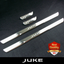 Free shipping High Quality Stainless Stee Door Sills Scuff Plate fit for NISSAN JUKE 2010-2014 dual tone door sills