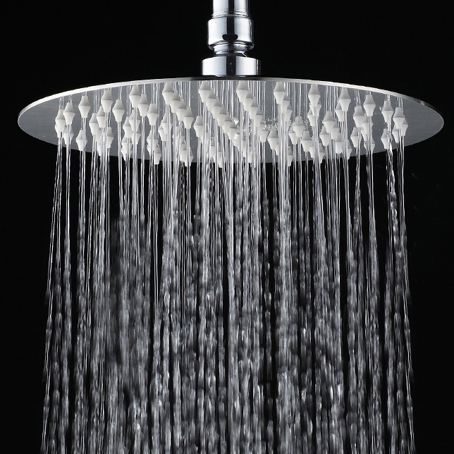 10" Stainless Steel Shower Head Wall Mounted Ultra thin Rain Shower