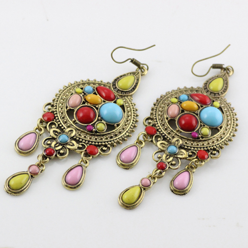 Vintage earring Bohemian ethnic style palace retro lace droplets tassel LM_ E164 FREE SHIPPING