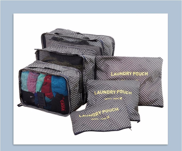 2021 Print Travel Suitcase Closet Divider Container Storage Bag Set For