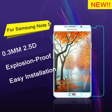 New Arrival Tempered Glass For Samsung Galaxy Note 5 Screen Protector 0.3MM 2.5D 9H Protective Film with Retail Package