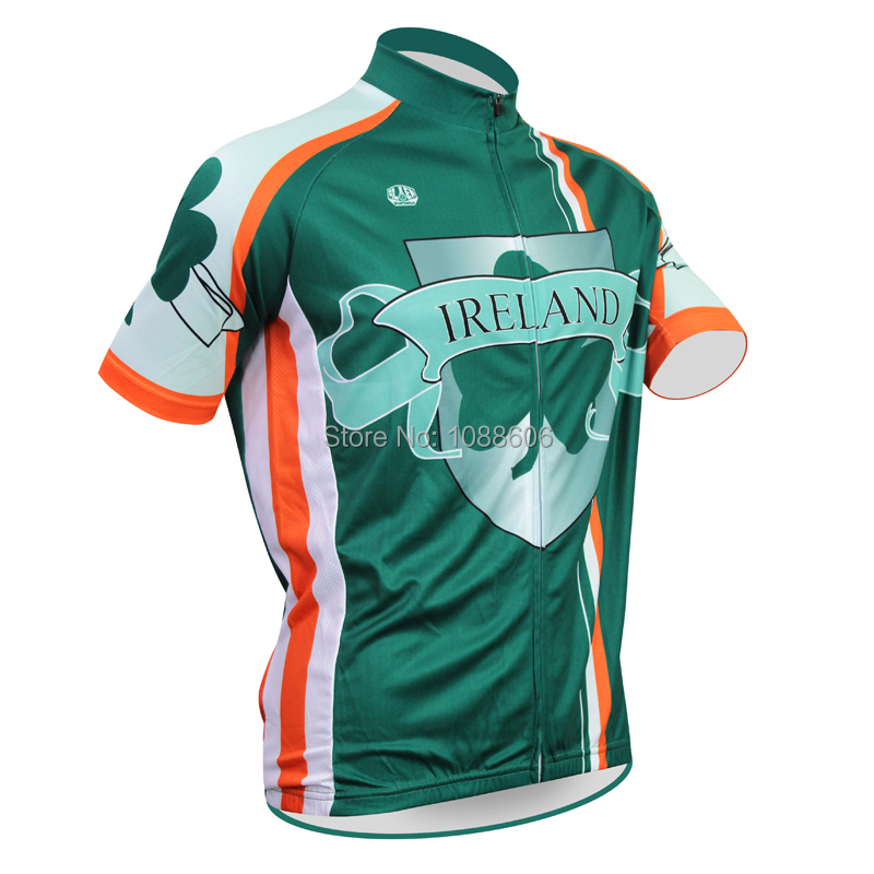 Classic Creative IRELAND Cycling Jersey Short Sleeve Bike Shirt Size