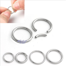 2PC 316L Steel Earring Nose Lip Nipple Tragus CBR Cpative Hoop Ring Piercing fake nose hoop rings body pricing for women joyeria