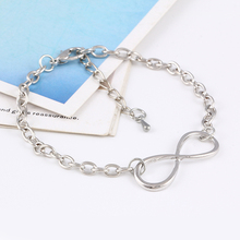 New Fashion Popular Plating Gold Metal Cross Infinite Bracelet Bangle Charm chain bracelets Jewelry Wholesale For