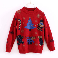 Hot Sale Fall Baby Girl Sweater Cotton Chirstmas Pattern Girls Sweaters Top Grace Kids Clothes SW41112-13^^EI