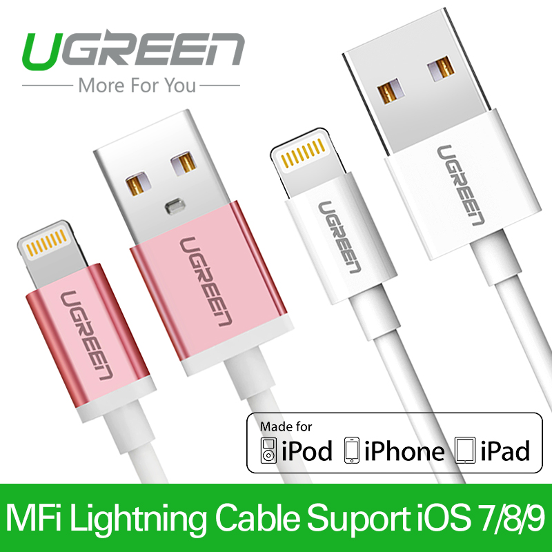 Ugreen Оригинальный 1 М 2 М MFi 8 Pin Молния чтобы Usb кабель Синхронизации Данных Зарядное Устройство кабель для iPhone 6 6 s 5S iPad 4 mini 23 Air 2 iOS 8 9