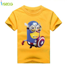 Baby Boys T-Shirt Cartoon Children T shirts 100% Cotton Kid’s Summer Wear Spring Baby & Kids Band Captain America 1-14T BT013