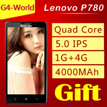 Original Lenovo P780 Mobile Phone WCDMA Android 4.2 MTK6589 Quad Core 1.2GHz 5″ HD 1GB +4GB 8.0MP 4000mAh  GPS bluetooth