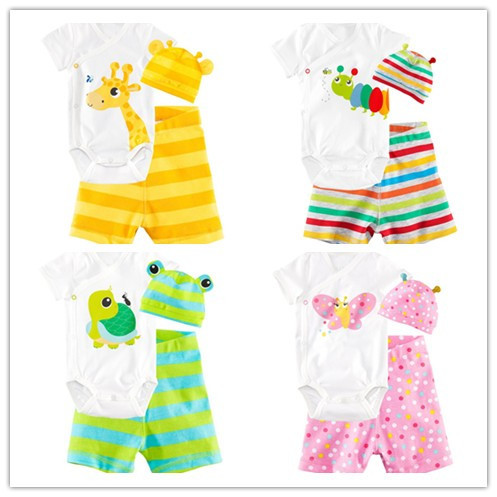 Baby boy New 2015 baby boy clothes cotton children baby girl clothes 3 pcs Long sleeved
