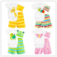 Baby boy New 2015 baby boy clothes cotton children baby girl clothes 3 pcs Long sleeved
