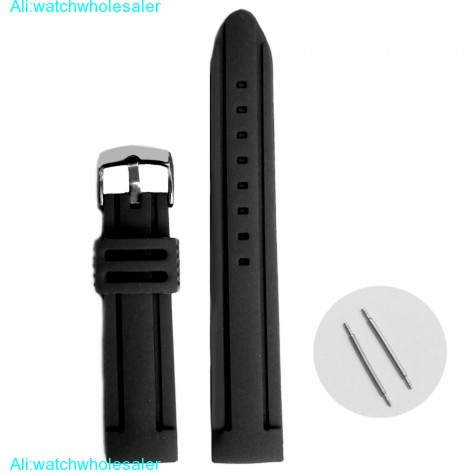 20mm Clever Black Silicone Jelly Rubber Ladies Men Watch Band Straps WB1072A20JB