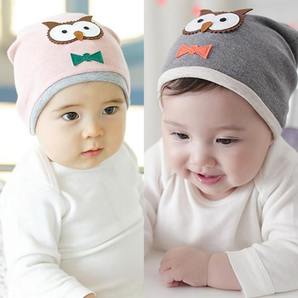 New Baby Boys Girls Hat Cotton Blends Caps Newborn Infant Baby Hat Owl Print