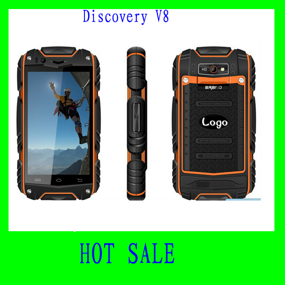 Waterproof Discovery V8 Android 4 4 3G GPS MTK6572 512 4G dual Core Waterproof Dustproof Shockproof