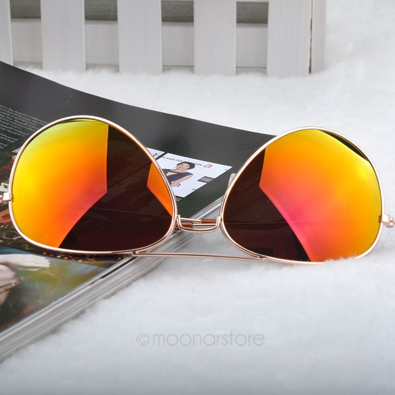 2015 New Fashion sun glasses Goggle AVIATOR Metal Eyewear Bat Mirror UV Protection Multi Color for