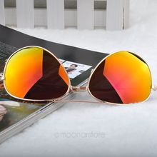 2015 New Fashion sun glasses Goggle AVIATOR Metal Eyewear Bat Mirror UV Protection Multi Color for
