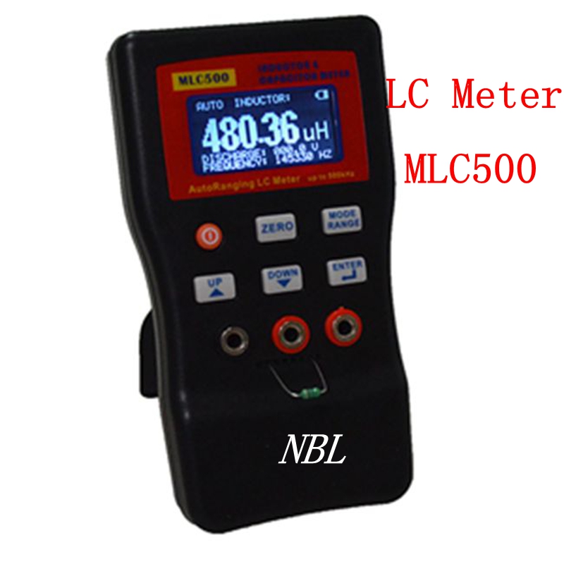 High Resolution Auto-ranging Component Tester 500kHz MLC500 LCD Display LC Meter for LC and RC Oscillation With SMD Test Clip
