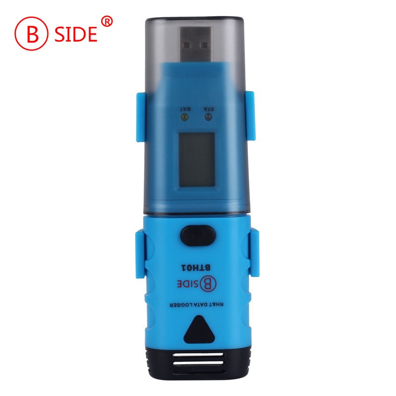 Bside bth01 waterproof two channel temperature humidity dew point data logger with USB interface and LCD display
