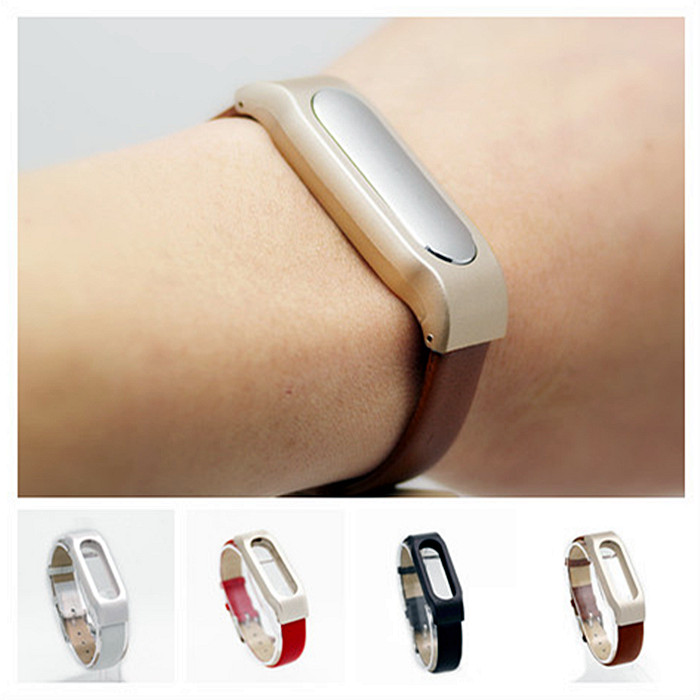 Гаджет  2015 High quality Leather Strip + Plastic Protective Shell For Xiaomi Mi Band Smart Wristband Bracelet Replace On Wrist Bracelet None Бытовая электроника