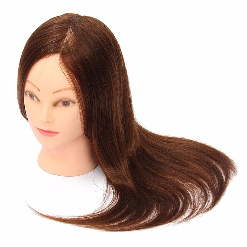 100 human hair styling head