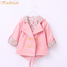 2016 Spring Baby Girls Floral Jackets Brand Cotton Hooded Flower Coats for Infant 0 3 Years