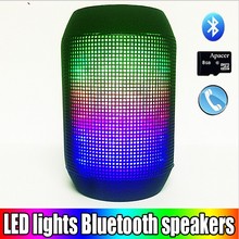 2015 New Hot Pulse Portable Wireless Bluetooth Speaker Support Colorful 360 LED lights U-disck and TF card Outdoor Speaker