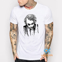Batman Funny Clown Serious Joker Blood White T-Shirt Men Women Retro Shirt Harajuku Shirts Camiseta Fashion White Clown T Shirt