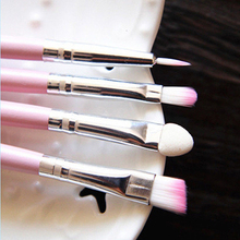 7Pcs Pro Pink Makeup Brush Set Eyeshadow Cosmetic Tools Eye Face Beauty Brushes 4EFK