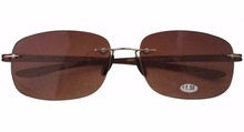 SR14002 Patented Sun Readers Rimless Bifocal Sunglasses For Men and Women W case 1 00 1