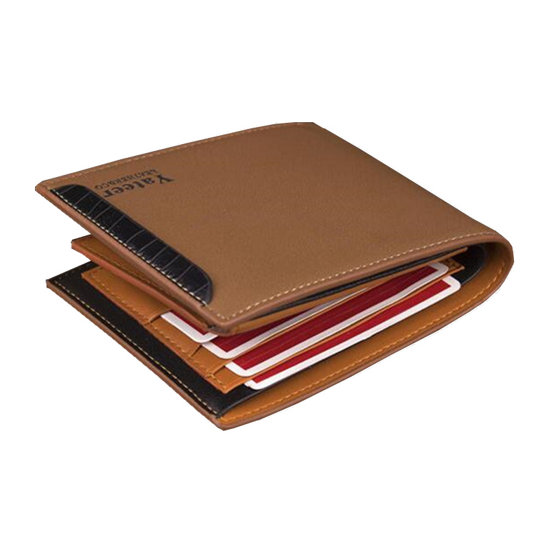 High quality Leather men&#39;s Wallets Wholesale short leather wallets card holders purse for men ...