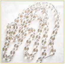 10 Meters Transparent Crystal 10mm Round Beads Chain For Wedding Home Curtain Decoration Glass font b